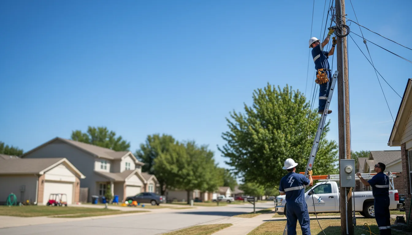 Residential electrician providing installation services in Morley, IA